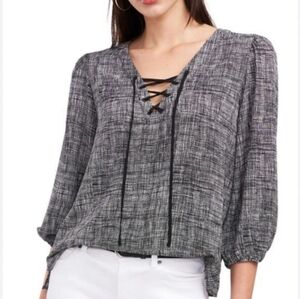 Vince Camuto lace up top, size XXS